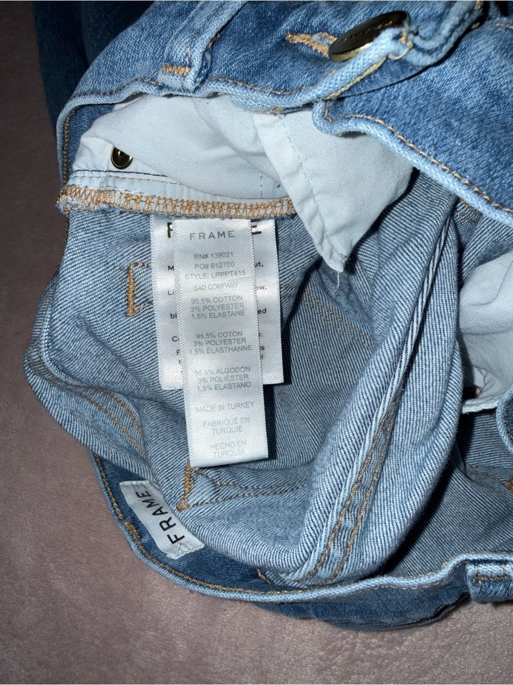 Frame denim high rise le palazzo flare jean size 26/L33/1/2 - Picture 10 of 16